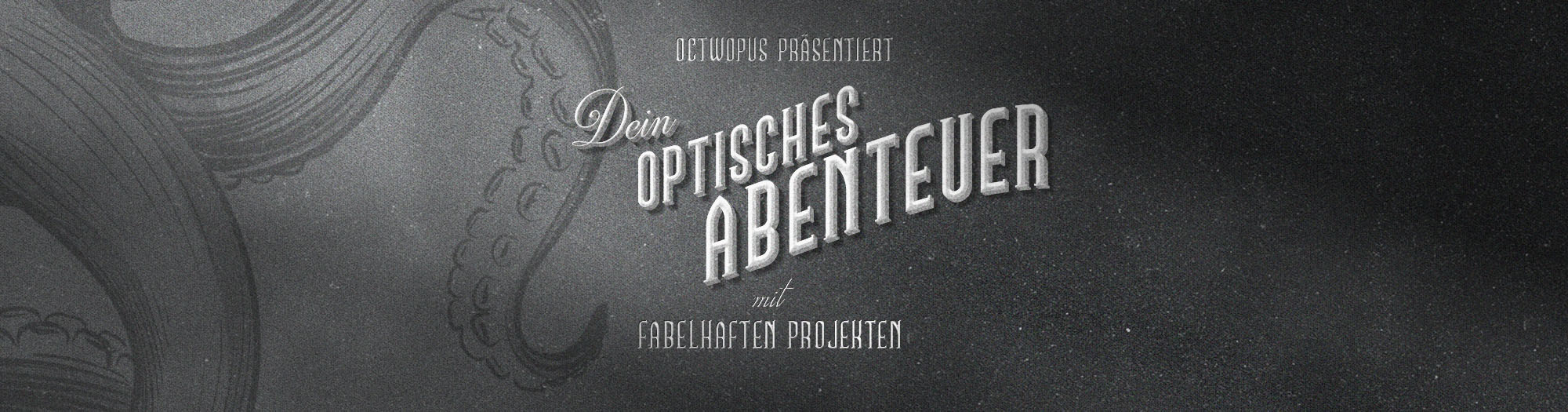 eine überschrift: dein optisches abenteuer in einem 50er jahre science fiction style 