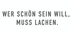 headline eines dentisten: wer schön sein will, muss lachen